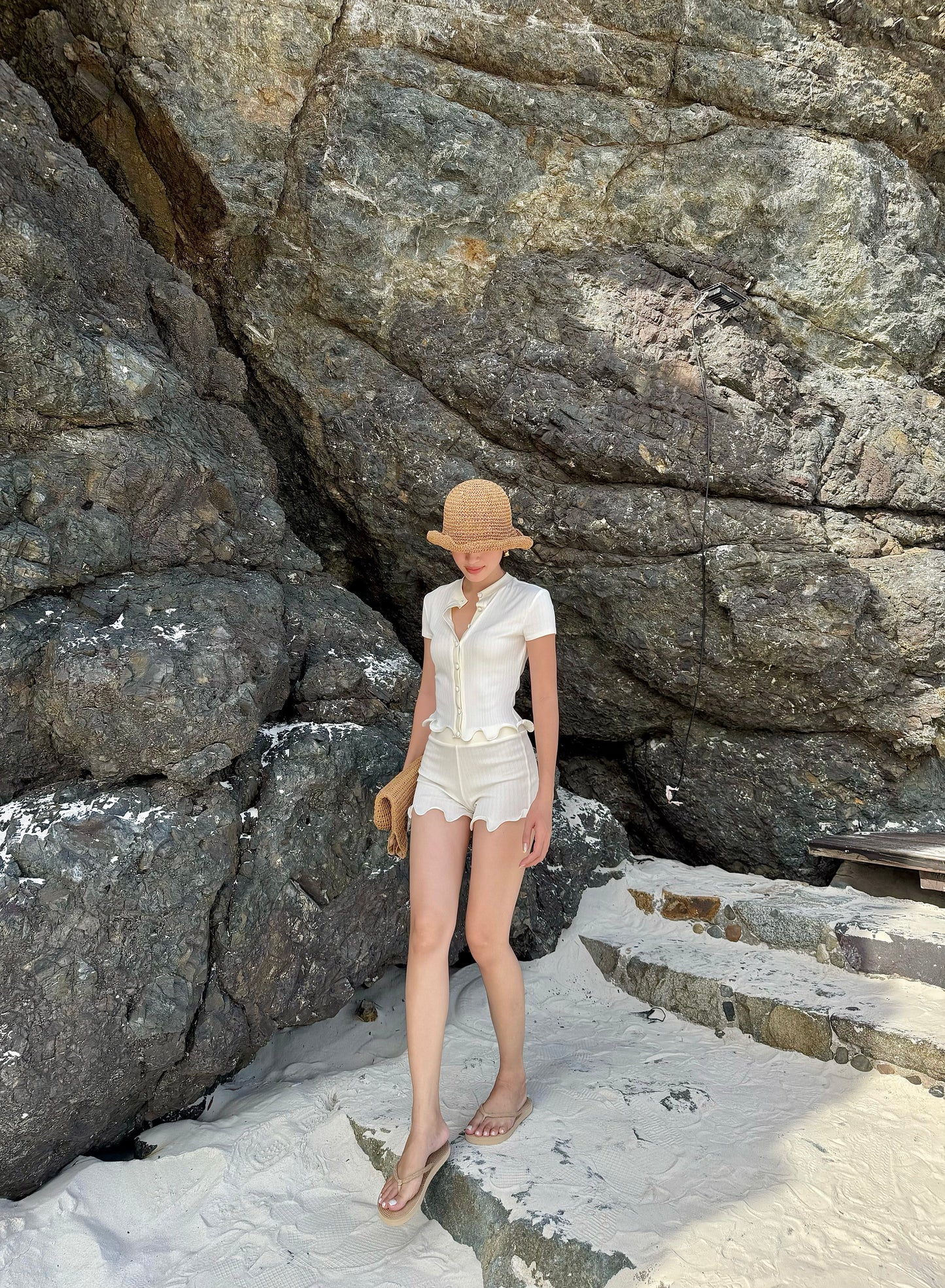 NAMI | Cotton Knit Cute Tee & Shorts