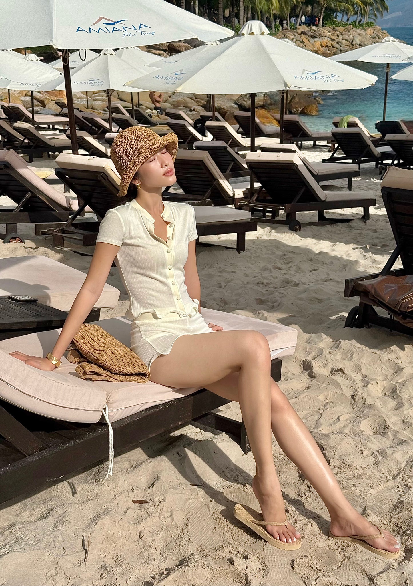 NAMI | Cotton Knit Cute Tee & Shorts